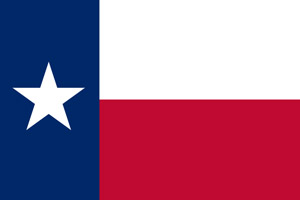 Flag of Texas, where DTA defensive driving course reduces tickets and violations